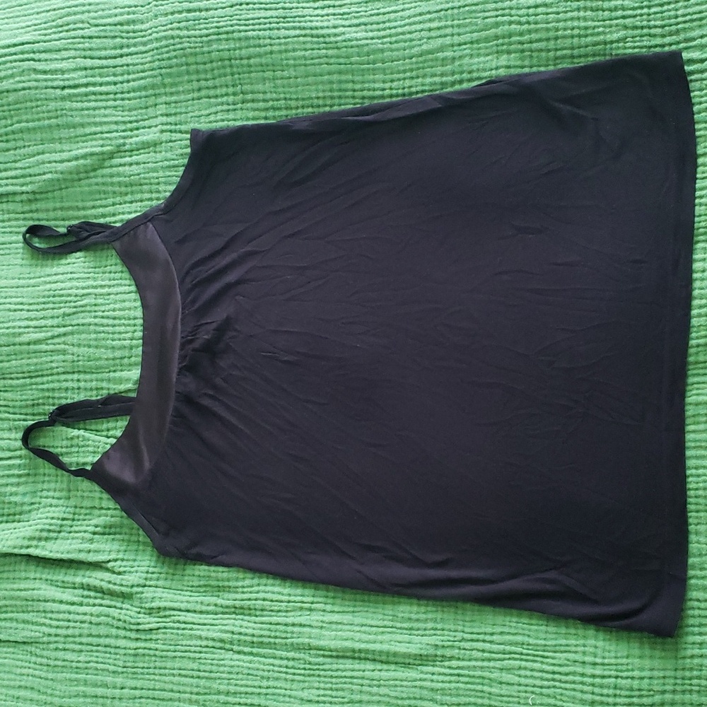3/$15 Black cami with collar detail